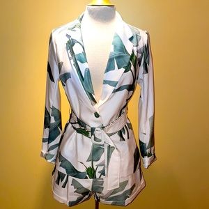 Two piece blazer and short set